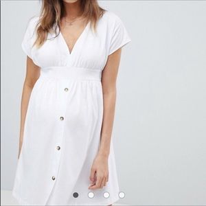 White maternity dress